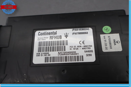 14-17 Maserati Ghibli M157 Theft Passive Entry Control Module Unit ECU Oem