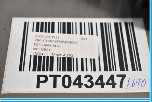 07-12 Lexus LS460 Rear Left Passenger Side Door Panel Ashtray W/ Switch Oem