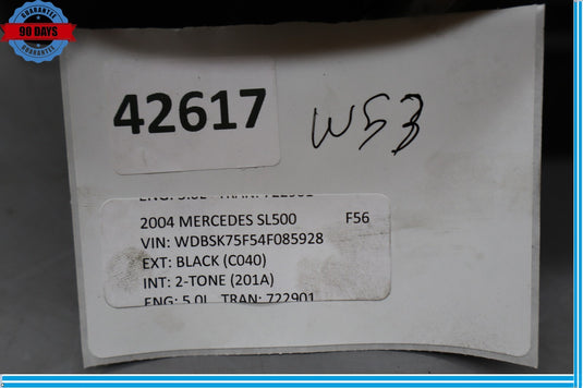 03-12 Mercedes R230 SL500 Rear Right Side Quarter Window Regulator Motor Oem