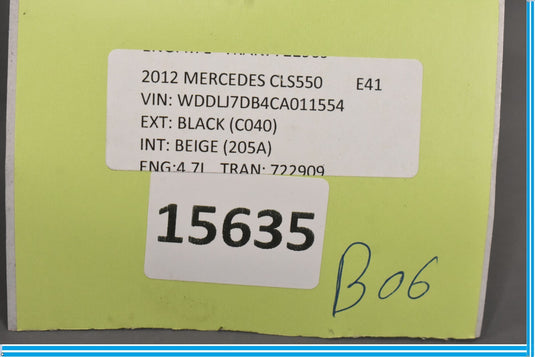 08-18 Mercedes CLS550 E400 Front Left Driver Hood Hinge A2048800728 Oem