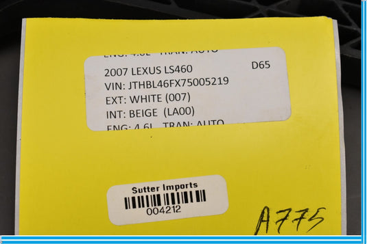 07-12 Lexus LS460 Gas Accelerator Throttle Pedal Pad Oem