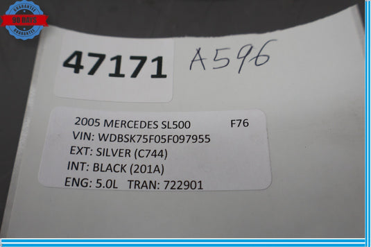 03-06 Mercedes R230 SL500 SL55 Park Parking Assist Control Module 2305452632 Oem