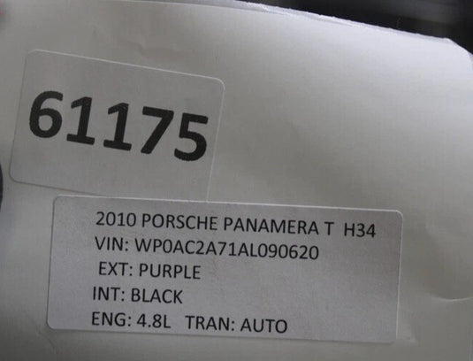 10-16 Porsche Panamera 970 Front Left Driver Side Door Shell Panel Purple Oem