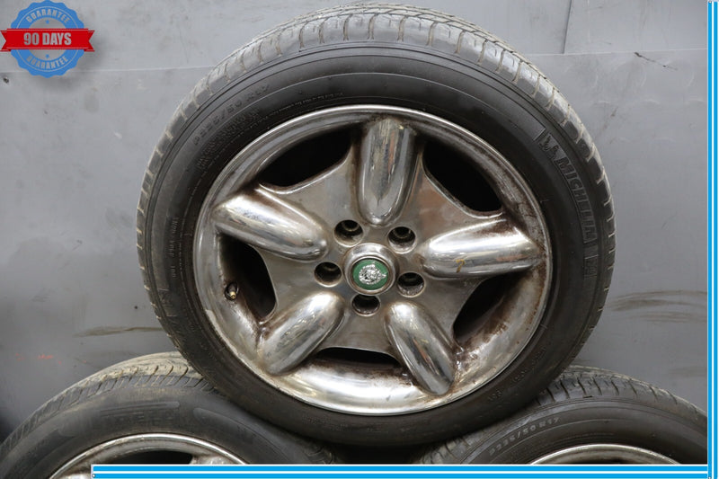 Load image into Gallery viewer, 97-02 Jaguar XK8 X100 8Jx17 R17 5 Spoke Alloy Wheel Rim MJA6116BB Set of  4 Oem

