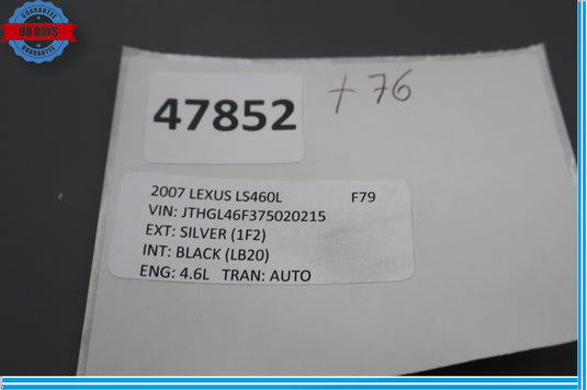 07-09 Lexus LS460 Air Cleaner Inlet Cover Sub-Assembly 53767-50011 Oem