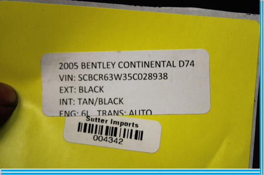 03-11 Bentley Continental Steering Gear Rack And Pinion Transmission Oem