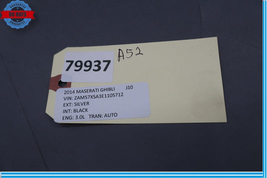 14-17 Maserati Ghibli S M157 Fuel Gas Tank Filler Door Lid Cover Silver Oem