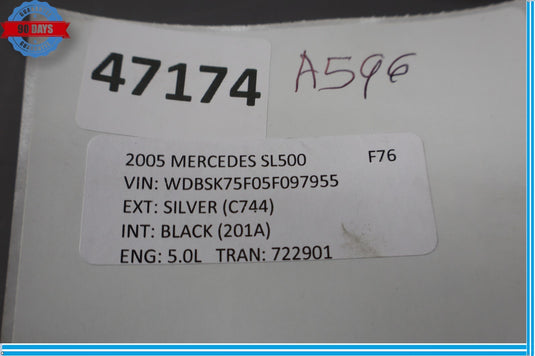 03-06 Mercedes R230 SL500 SL55 AMG Right Side Under Seat Control Module Unit Oem