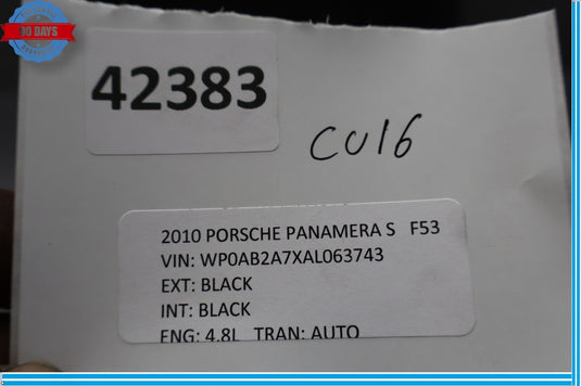 10-15 Porsche Panamera 970 Rear Right Side Top Upper Seat Cushion Black Oem