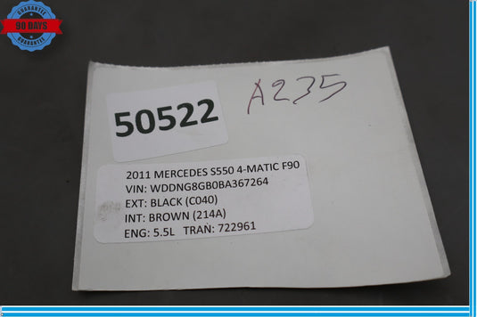 05-15 Mercedes W221 S400 S550 E550 Engine Motor Air Valve 0021407560 Oem