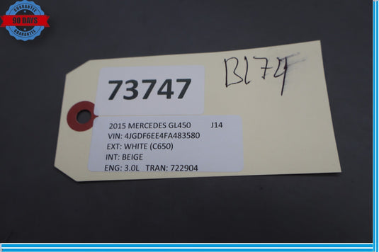 06-19 Mercedes X166 GL450 ML350 Rear Right Side Exterior Door Handle Oem
