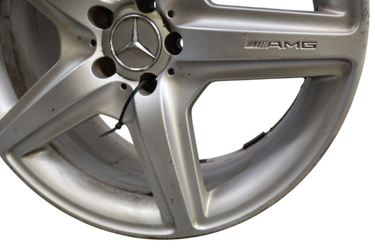 07-11 Mercedes W216 CL63 AMG CL550 9.5 x 20 20" Rear Wheel Rim Silver Oem