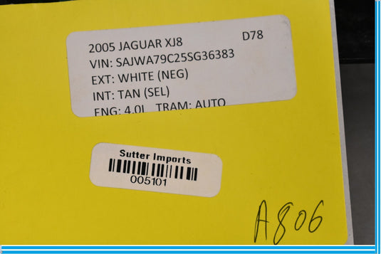 04-09 Jaguar XJ8 XJR Glove Box 12V Outlet Plug Black 2W93F060D08AA Oem
