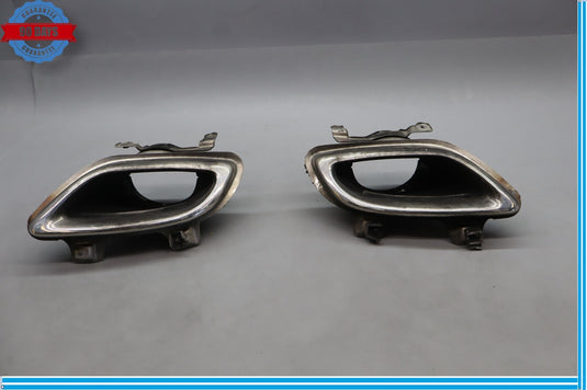 11-16 Hyundai Equus Rear Left & Right Side Bumper Exhaust Muffler Tips Set Oem