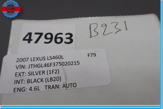 07-09 Lexus LS460 LS460L Front Right Side Door Multiplex Control Module Unit Oem