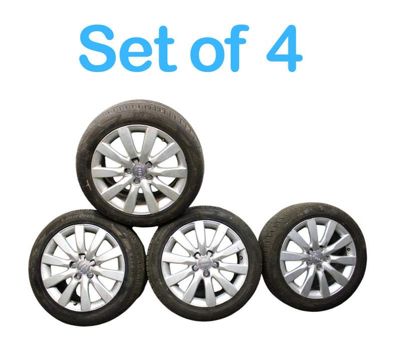 Load image into Gallery viewer, 09-17 Audi A4 17 Inch 17x8" Alloy Wheel Rim Tire Set Of 4 8K0601025C Oem
