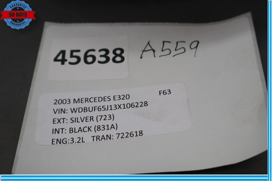 03-06 Mercedes W211 E500 E320 Rear Right Passenger Door Audio Speaker Oem