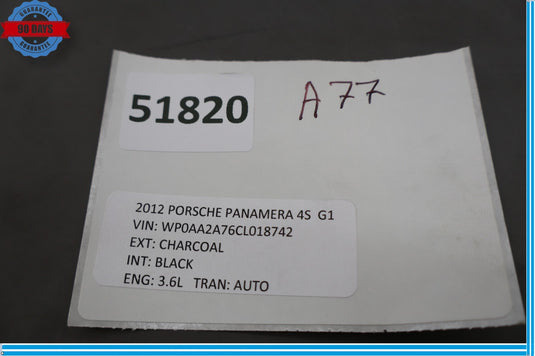10-16 Porsche Panamera 970 Rear Left Driver Side Door Sill Scuff Plate Trim Oem