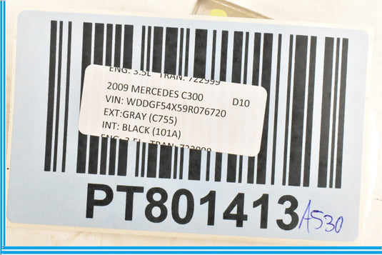 MERCEDES C250 C300 C350 C63 W204 TRUNK LICENSE PLATE LED LIGHT OEM