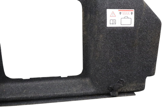 09-16 BMW E89 Z4 Rear Trunk Lid Carpet Partition Trim Panel Cover Black Oem