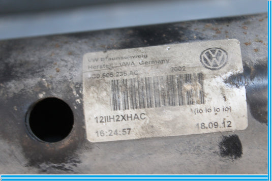 13-17 Volkswagen CC Rear Suspension Cradle Crossmember Subframe Oem