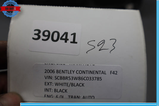 06-12 Bentley Continental Rear Right Passenger Side Interior Door Panel Oem