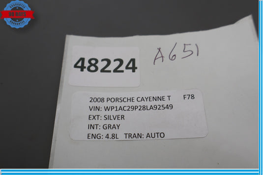 08-10 Porsche Cayenne Front Right Passenger Side Fog Light Lamp Oem