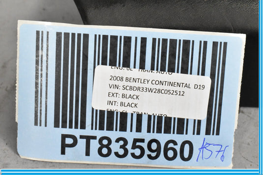 06-12 Bentley Continental Front Right Kick Panel Trim Cover 3W1863606D Oem