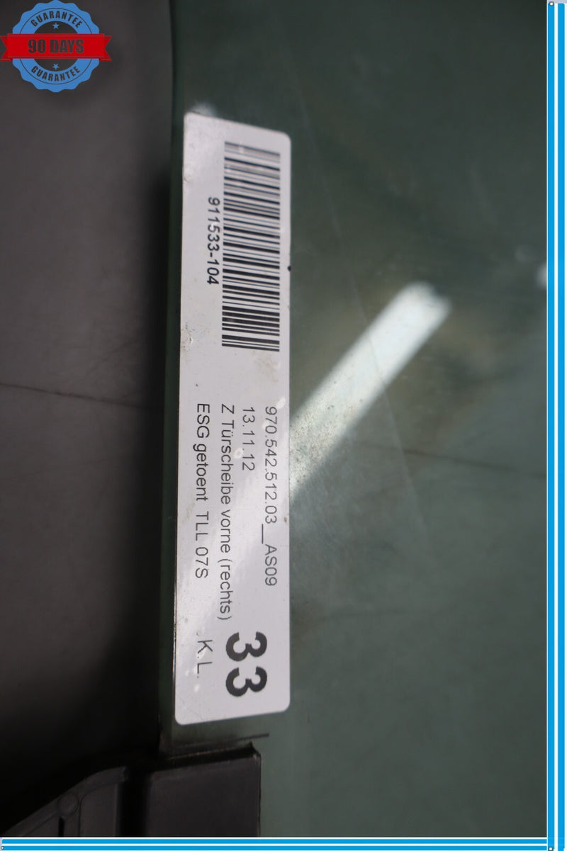 Load image into Gallery viewer, 10-16 Porsche Panamera 970 Front Right Passenger Side Door Window Auto Glass Oem
