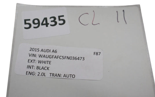 12-18 Audi A6 A6 Quattro Front Left Side Lower Bottom Seat Cushion 4G0881361 Oem