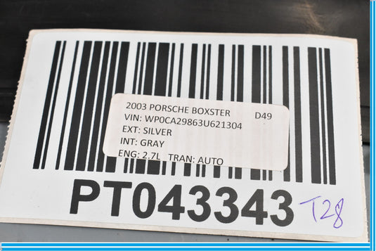 97-04 Porsche Boxster Right Passenger Side Windshield Cowl 99657256201 Oem