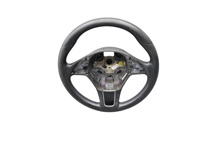 11-17 Volkswagen Touareg Driver Steering Wheel Assembly Leather Black Oem