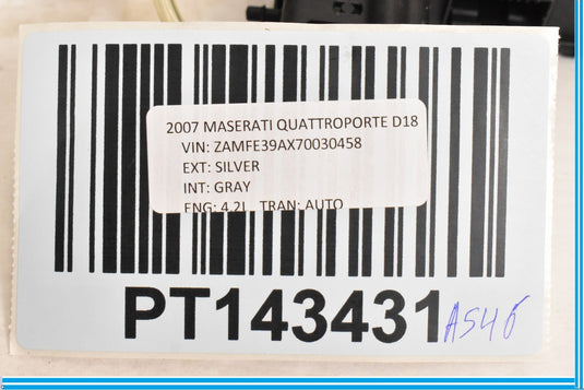 04-08 Maserati Quattroporte Front Left Driver Seat Air Valve G3CV20 Oem