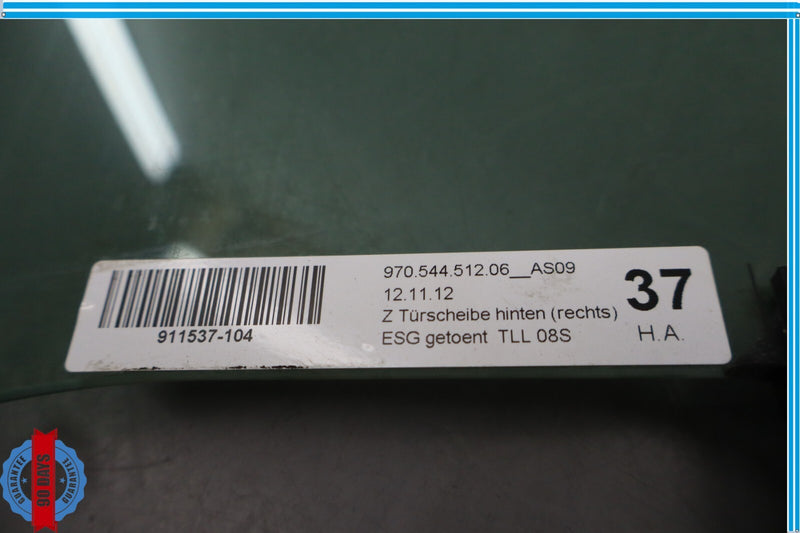 Load image into Gallery viewer, 10-16 Porsche Panamera 4 970 Rear Right Passenger Side Door Window Glass Oem
