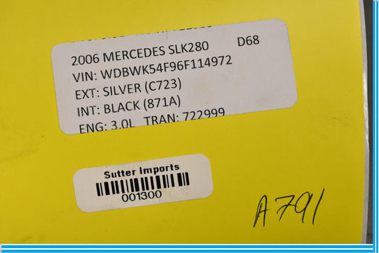 05-11 Mercedes SLK280 SLK350 R171 Low High Pitch Tone Note Horn Signal Oem
