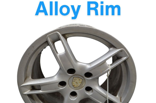 05-08 Porsche Boxster Cayman 9JX18 18" 5 Spoke Alloy Wheel Rim 98736213800 Oem