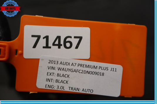 12-18 Audi A7 Quattro S7 Rear Right Side Exterior Door Shell Panel Black Oem