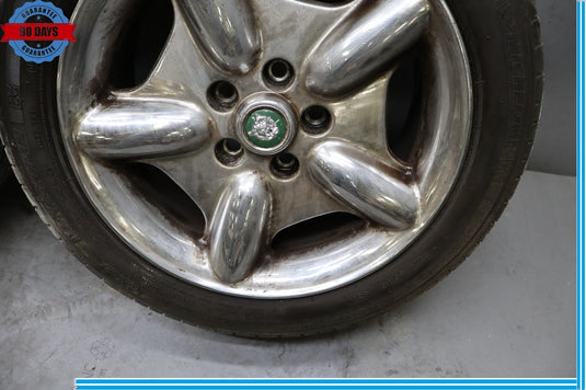 97-02 Jaguar XK8 X100 8Jx17 R17 5 Spoke Alloy Wheel Rim MJA6116BB Set of  4 Oem