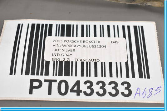 97-04 Porsche Boxster Front Left Driver Bumper Grille Intake Duct Oem