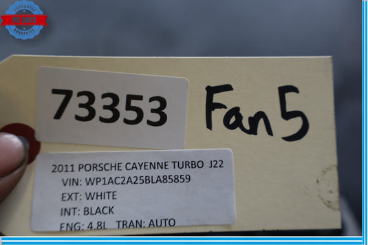 11-18 Porsche Cayenne 958 Engine Radiator Cooling Fan Motor Assembly Oem