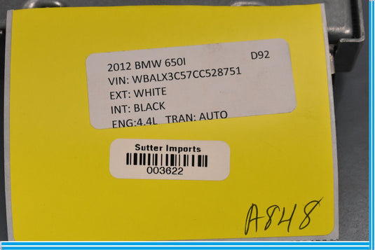 12-15 BMW F06 F12 F13 640I 650I Continental Camera Control Module Oem