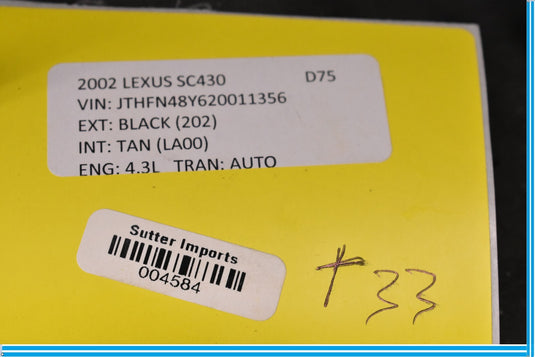 02-05 Lexus SC430 Front Left Under Dash Knee Panel Trim w/ Handle ECRU Oem