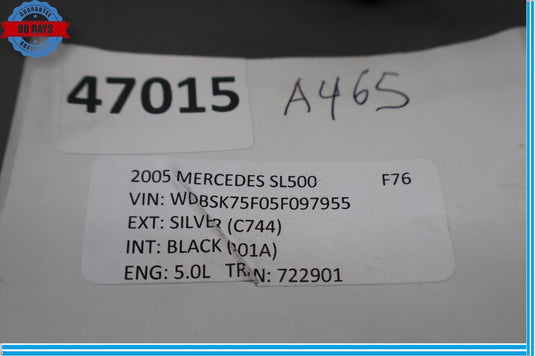 03-06 Mercedes R230 SL500 SL55 Right Door Keyless Go Entry Antenna Module Oem