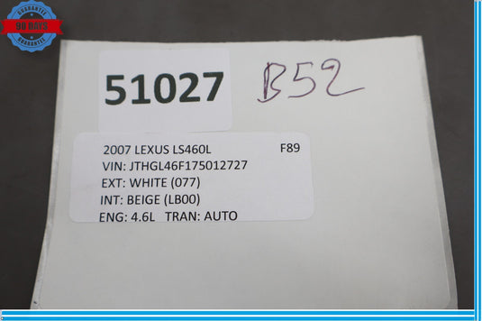 07-12 Lexus XF40 LS460 Front Right Side Door Window Regulator Switch Oem
